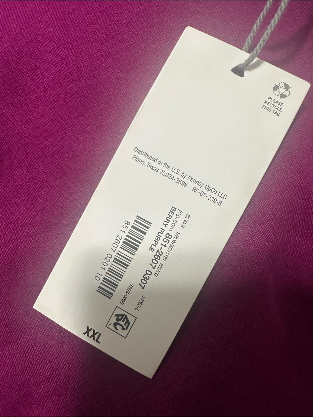 Liz Claiborne Woman’s Berry Fuchsia Plum Long Sleeve 100% Cotton XXL NWT 🩷🎁🩷 - Picture 5 of 6